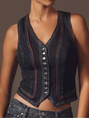 Pilcro | Contrast Denim Vest